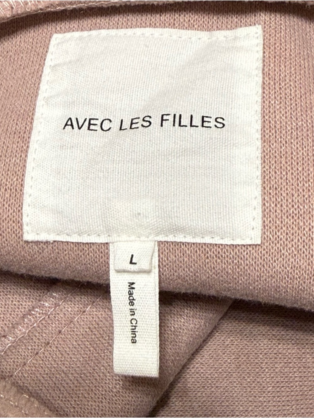 Avec Les Filles Blush Pink Shacket Jacket Soft Luxe Button Front Size Large - Picture 6 of 8